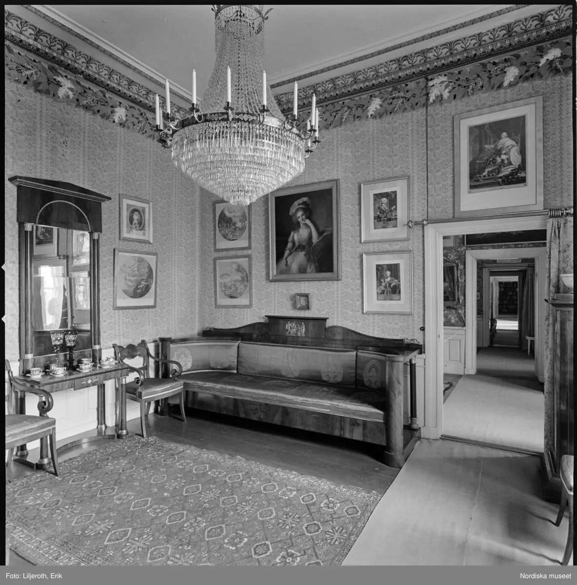 Tyresö slott, interiör, Tyresö socken, Södermanland.