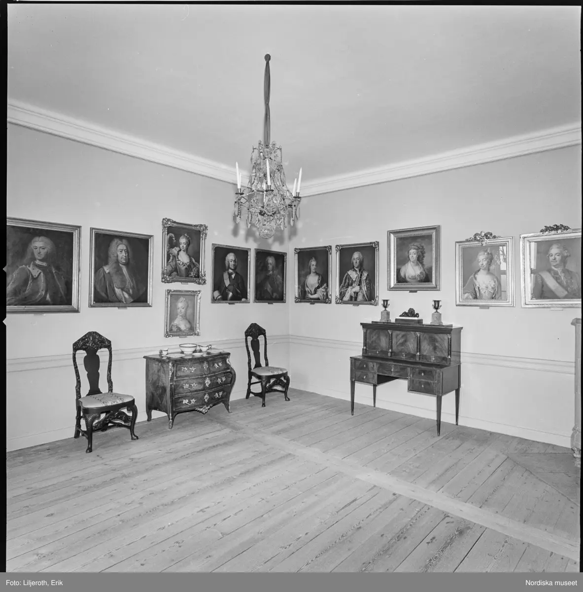 Tyresö slott, interiör, Tyresö socken, Södermanland.