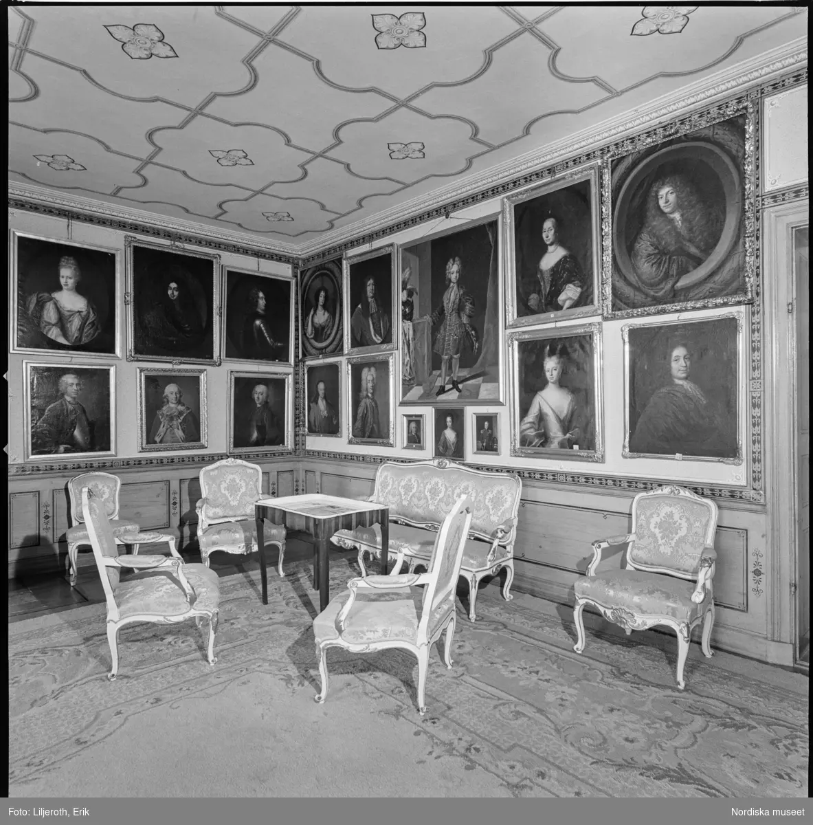 Wibyholm, slott, interiör, Årdala socken, Södermanland.