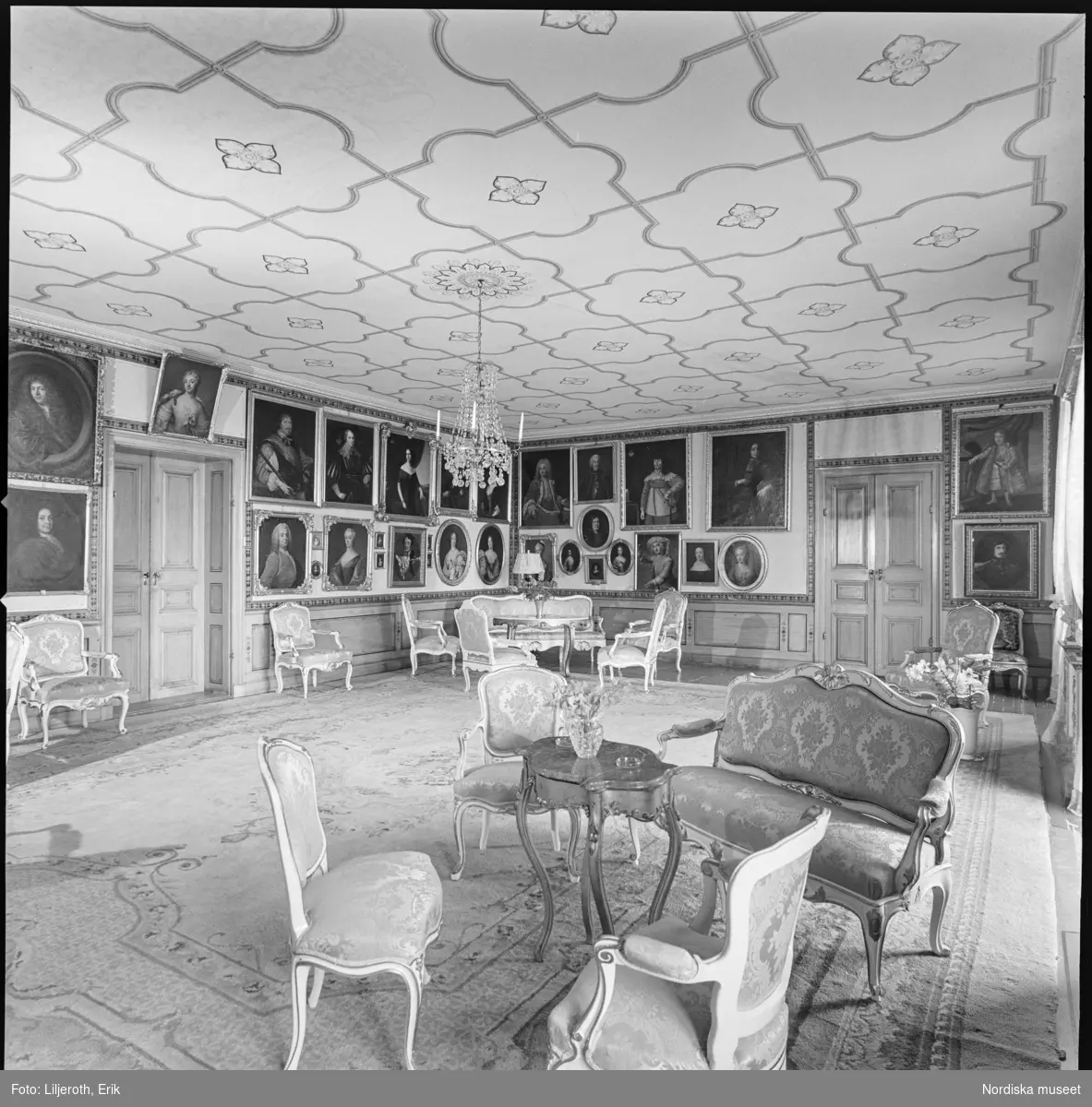 Wibyholm, slott, interiör, Årdala socken, Södermanland.