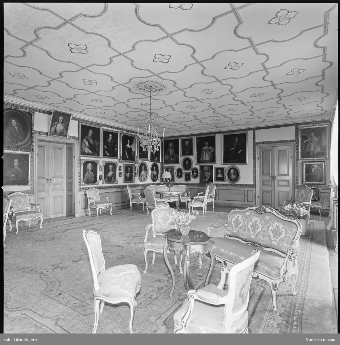 Wibyholm, slott, interiör, Årdala socken, Södermanland.
