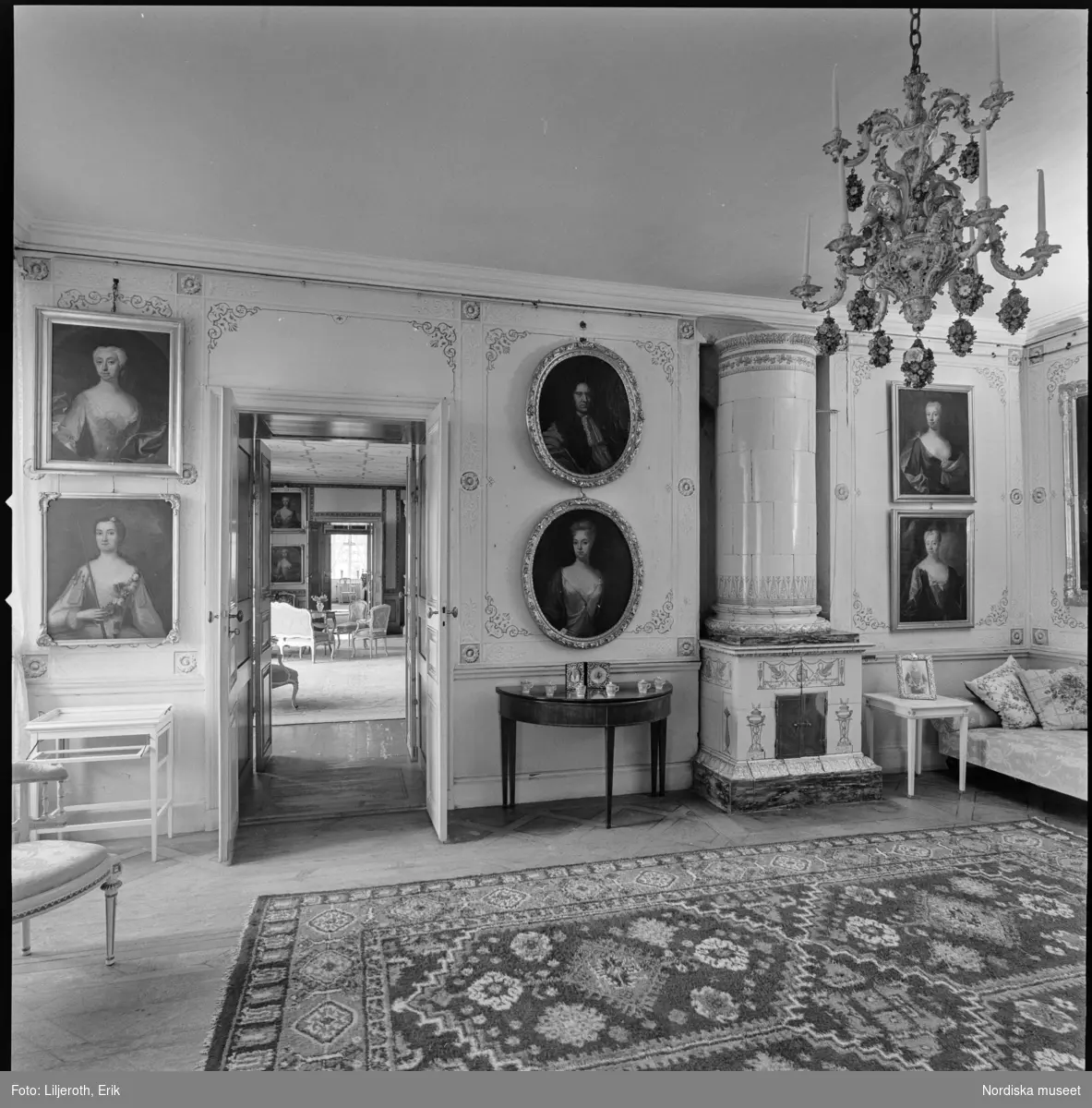Wibyholm, slott, interiör, Årdala socken, Södermanland.