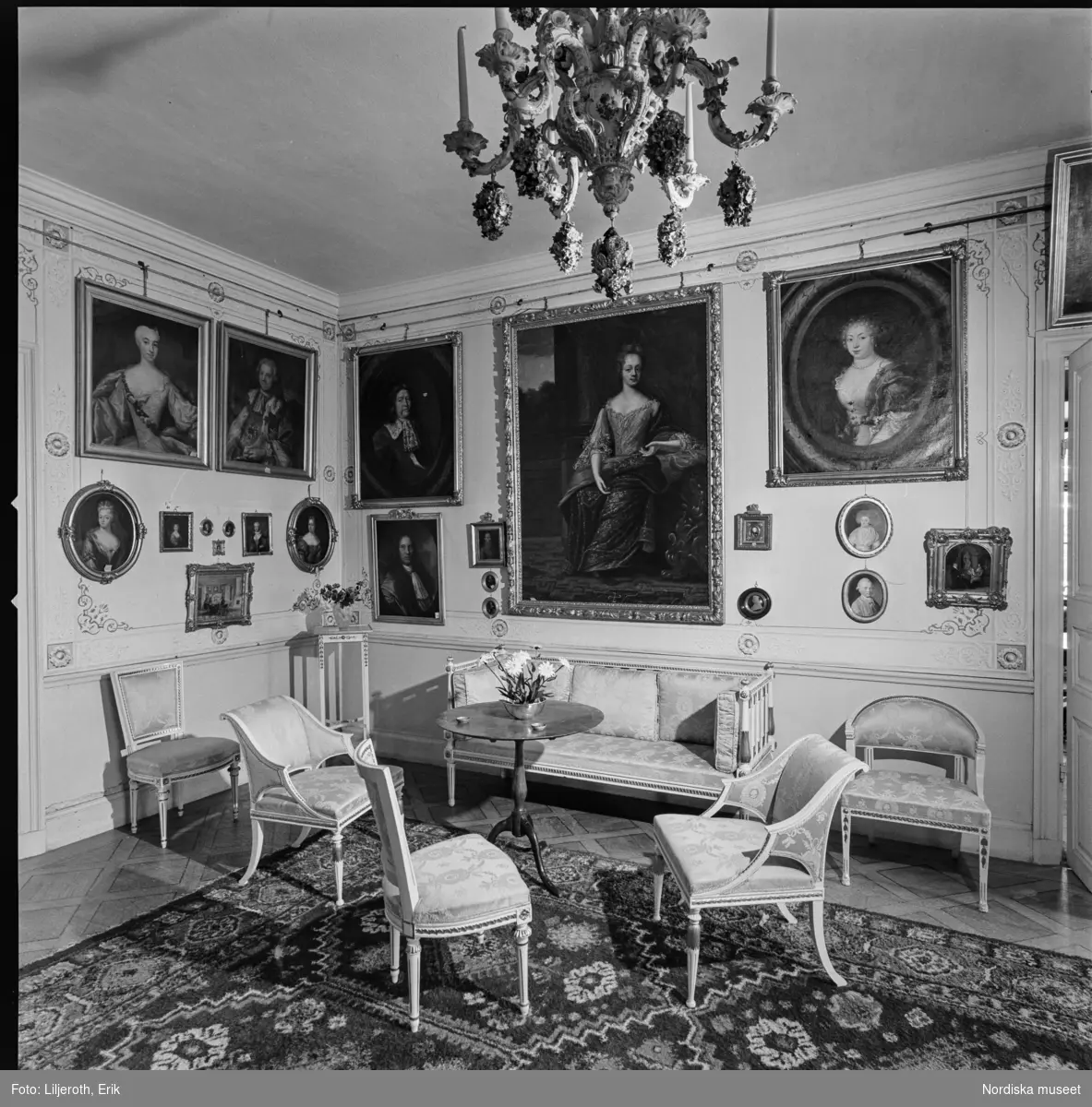 Wibyholm, slott, interiör, Årdala socken, Södermanland.