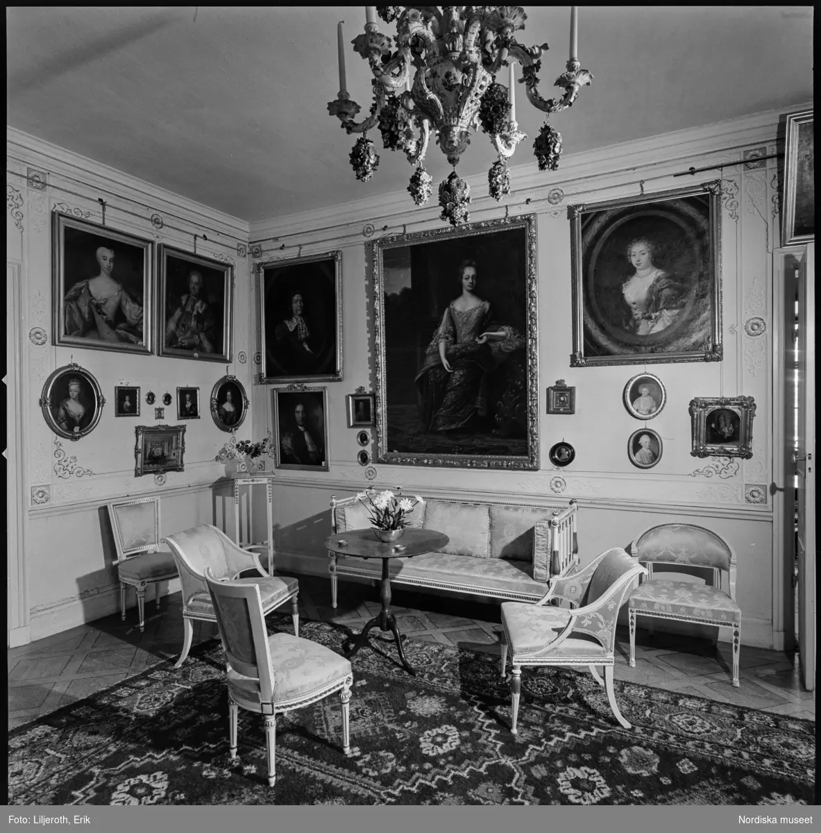 Wibyholm, slott, interiör, Årdala socken, Södermanland.