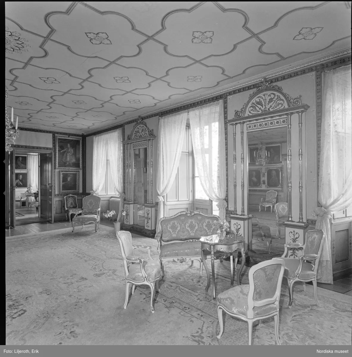 Wibyholm, slott, interiör, Årdala socken, Södermanland.
