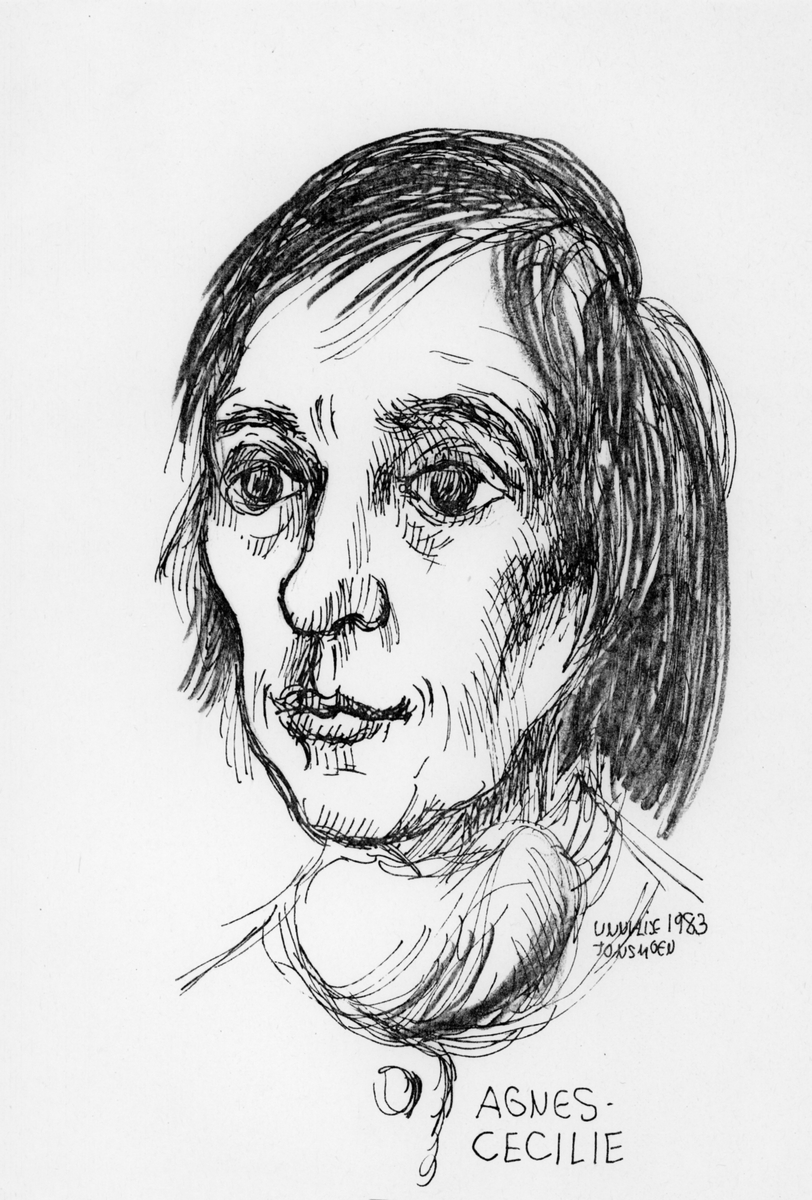 Tegning av Agnes Cecilie Selboe