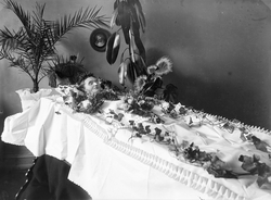 Kvinne på likstrå.