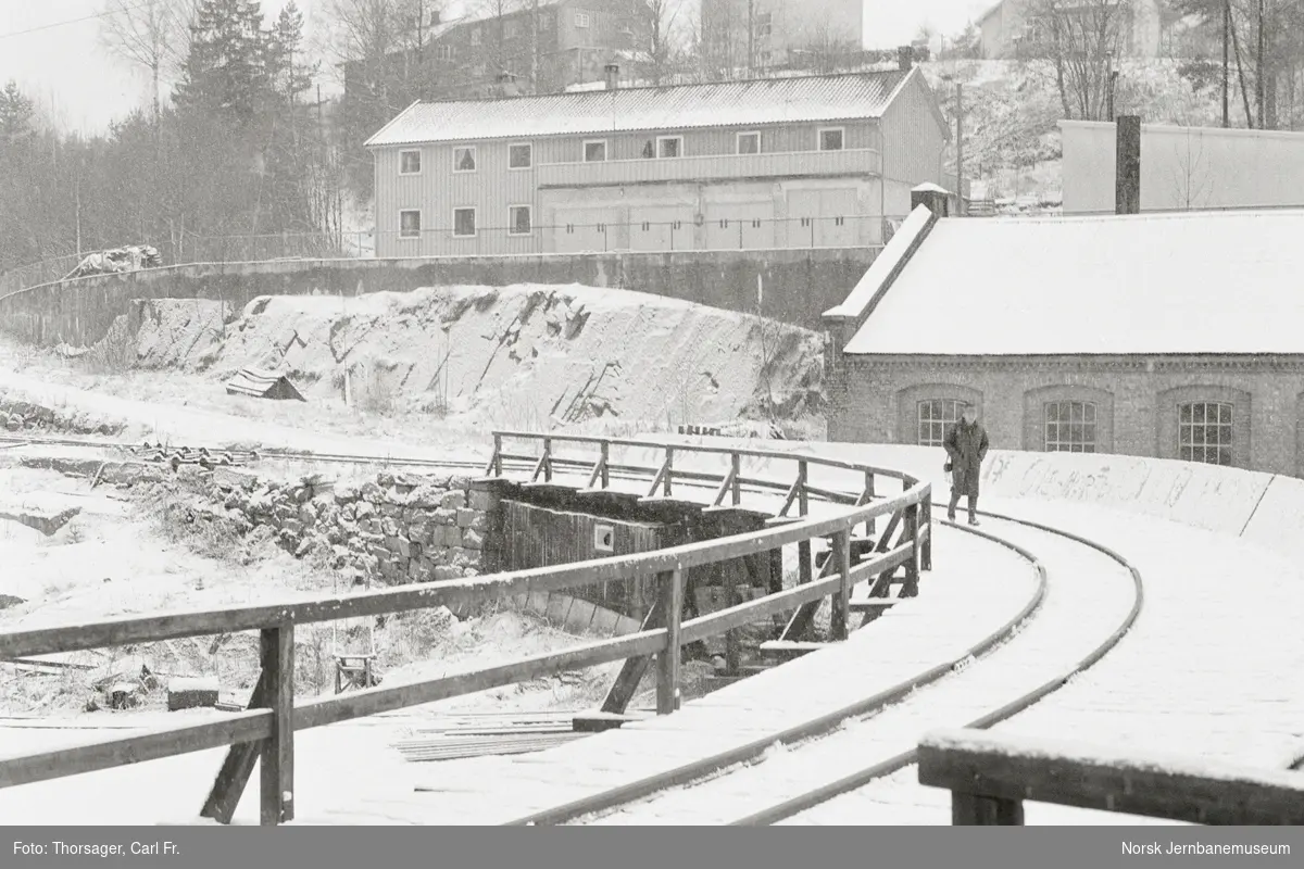 Parti fra industribanen til Tinfos papirfabrikk på Notodden