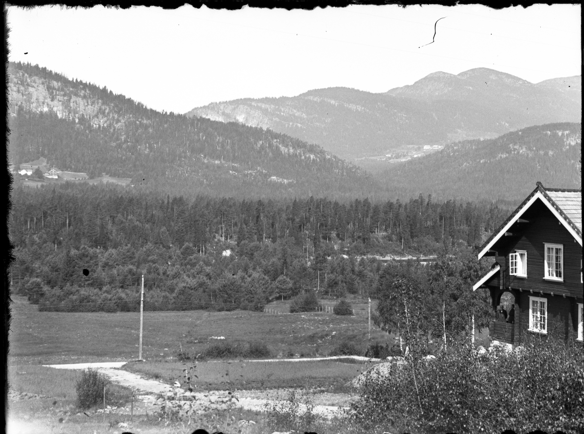 Parti av Fyresdal, til høyre ser man Vidkun Quislings villa

Fotosamling etter Bendik Ketilson Taraldlien (1863-1951) Fyresdal.