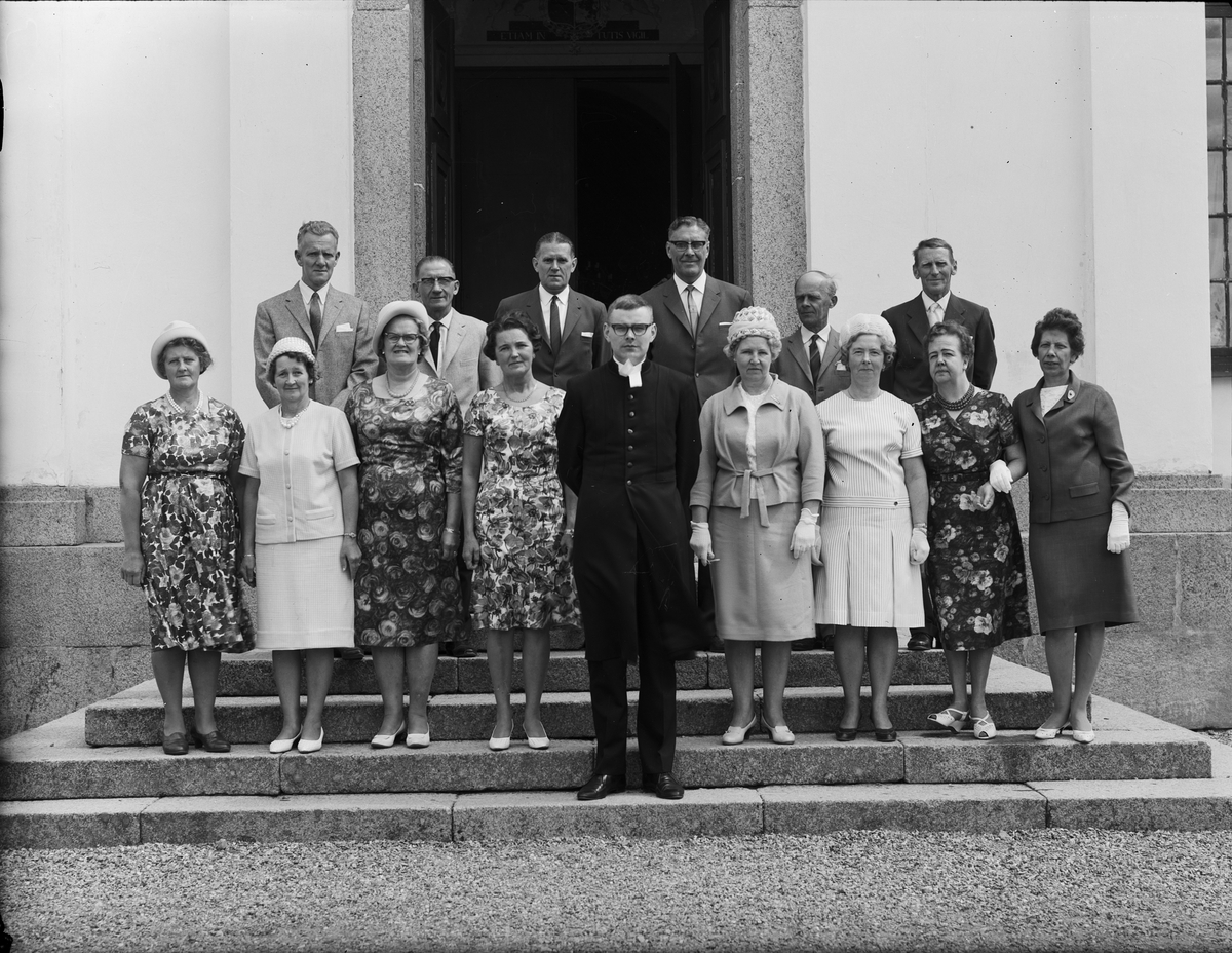 40-årsjubileumsträff för 1925 års konfirmander, Forsmark socken, Uppland 1965