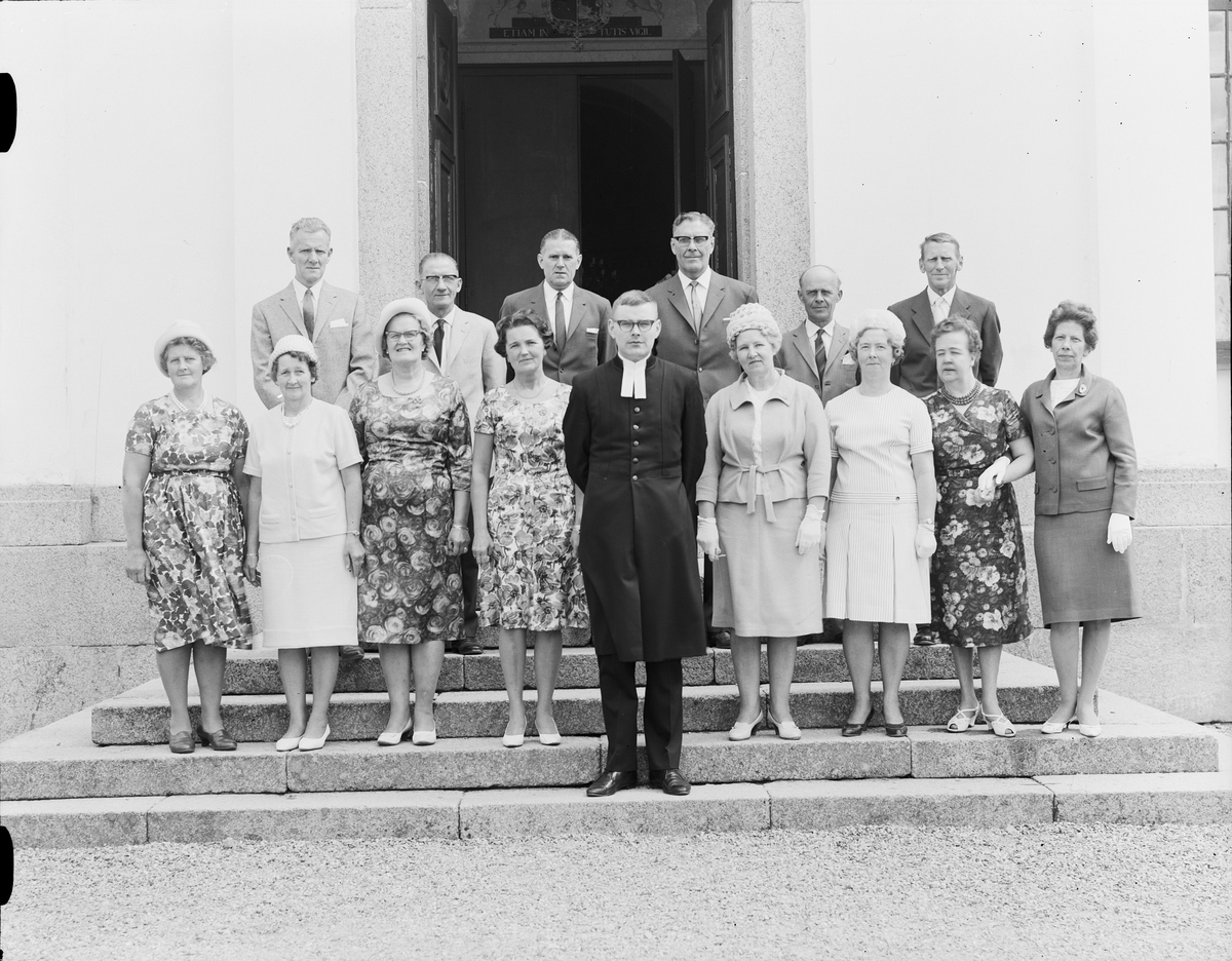 40-årsjubileumsträff för 1925 års konfirmander, Forsmark socken, Uppland 1965