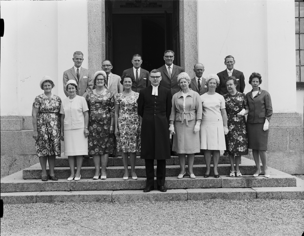 40-årsjubileumsträff för 1925 års konfirmander, Forsmark socken, Uppland 1965