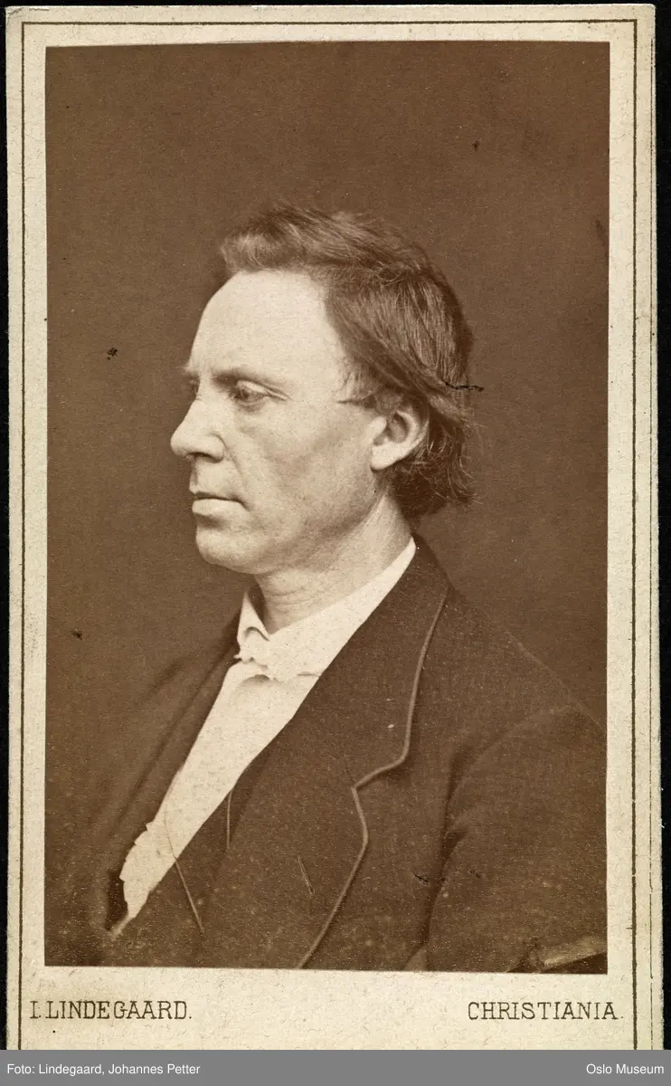 portrett, mann, dikter, sittende halvfigur, profil