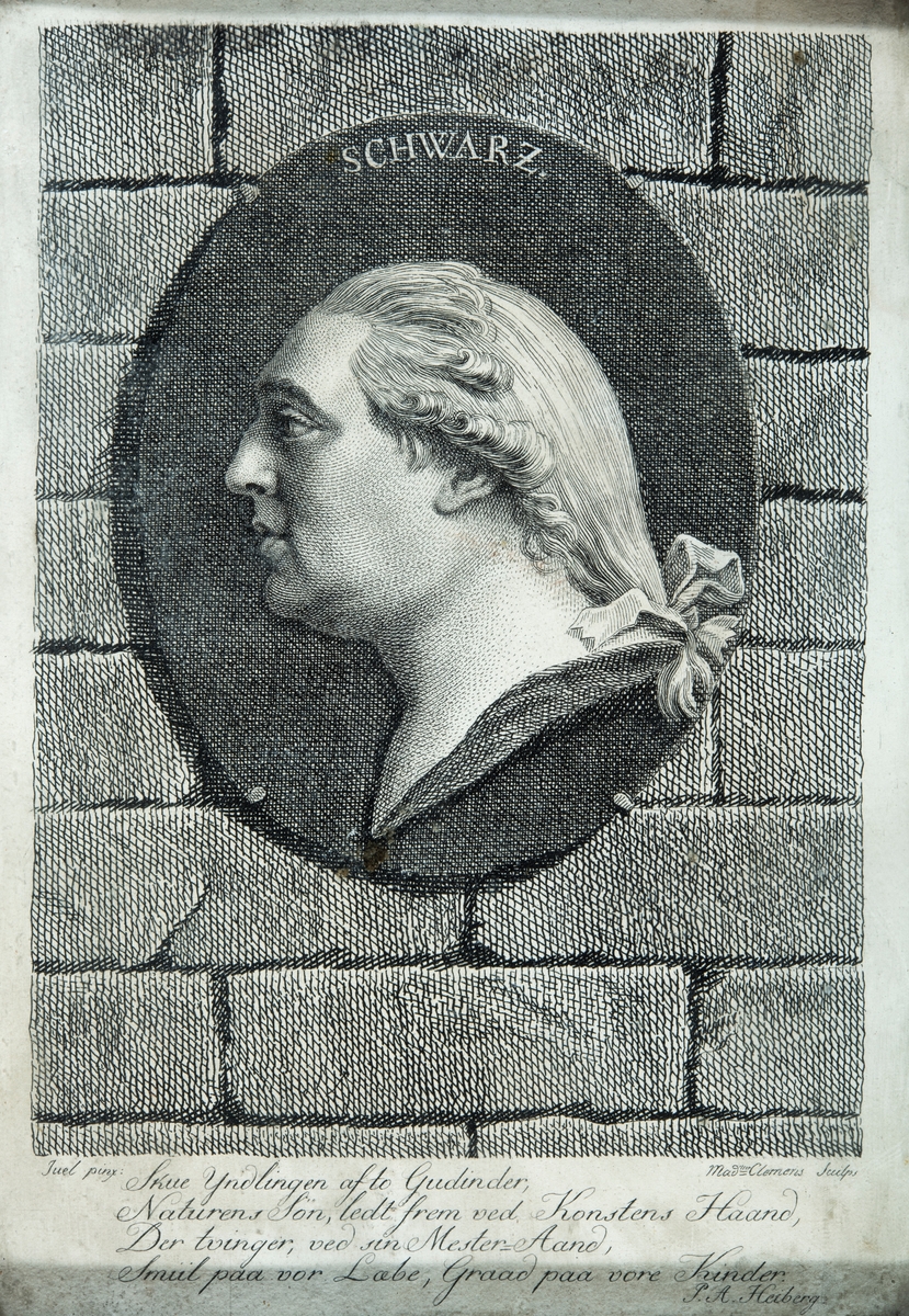 Schwarz i forgylt ramme etter Juel. Madame