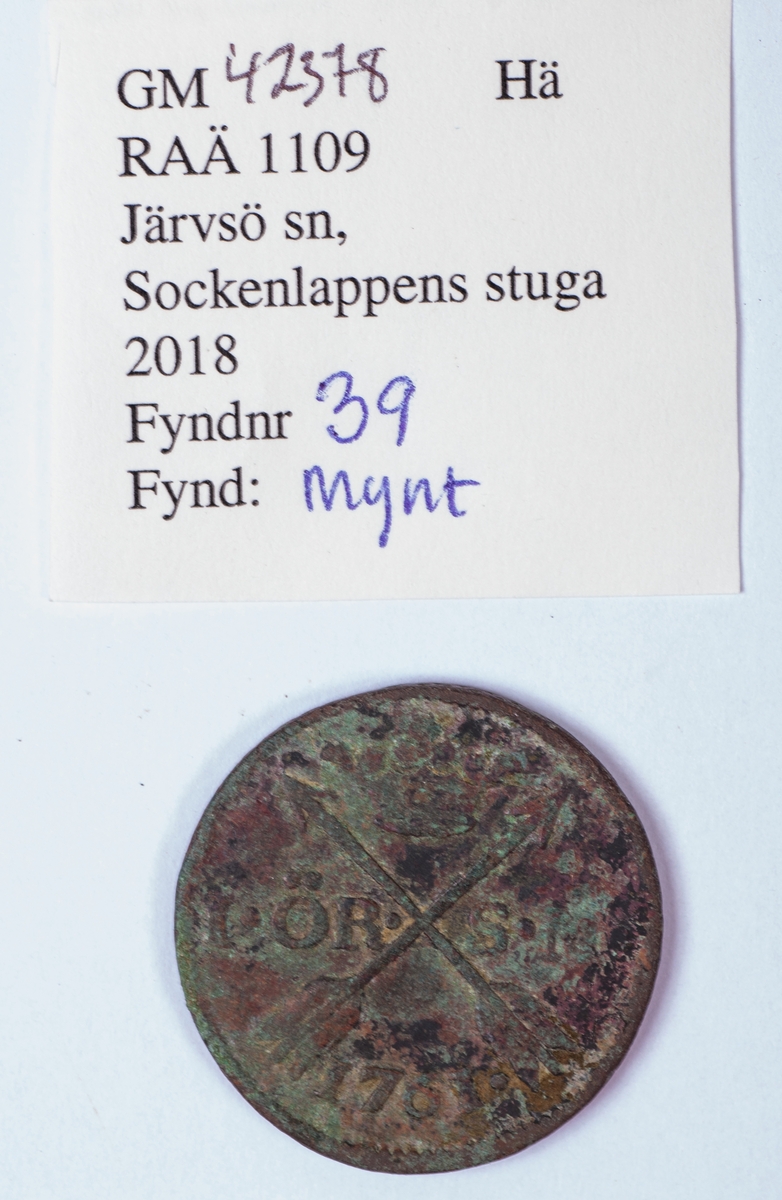 Mynt. ! öre SM.