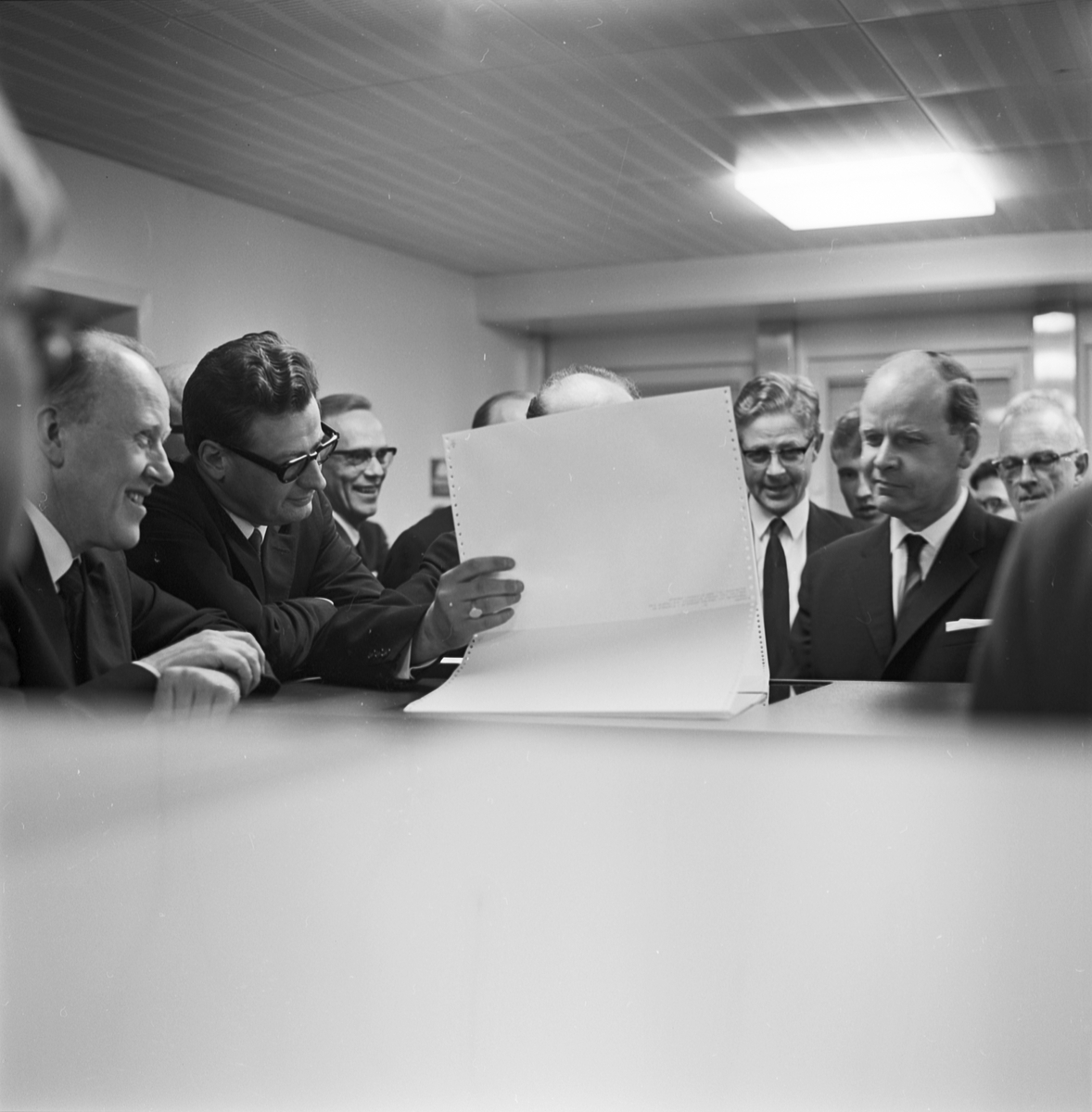 Datacentralen UDAC, datapremiär med rekordaddition, Uppsala, oktober 1965