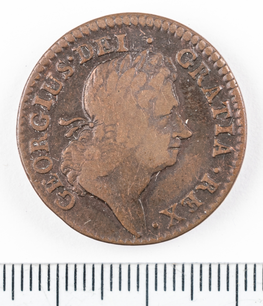 Mynt Irland 1724, ½ Penny.