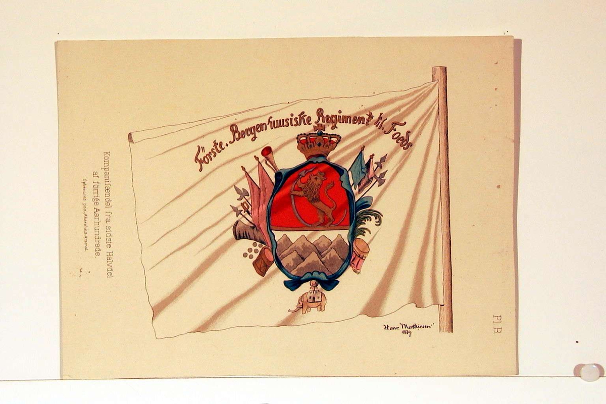 Fane fra Bergen fra siste halvdel av 1700-tallet