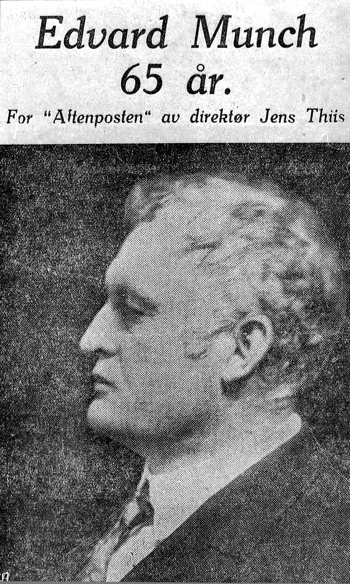 Avisomtale, Edvard Munch, Aftenposten, Jens Thiis,