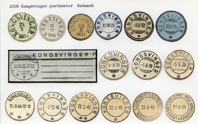 Stempelkatalog 2200 Kongsvinger, Hedmark