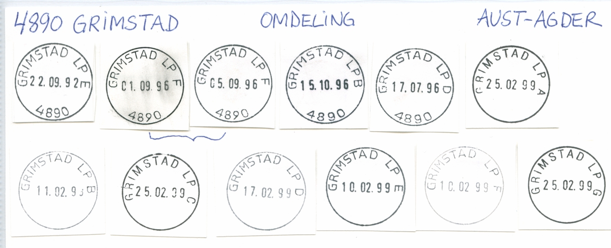 Stempelkatalog 4890 Grimstad, Aust-Agder