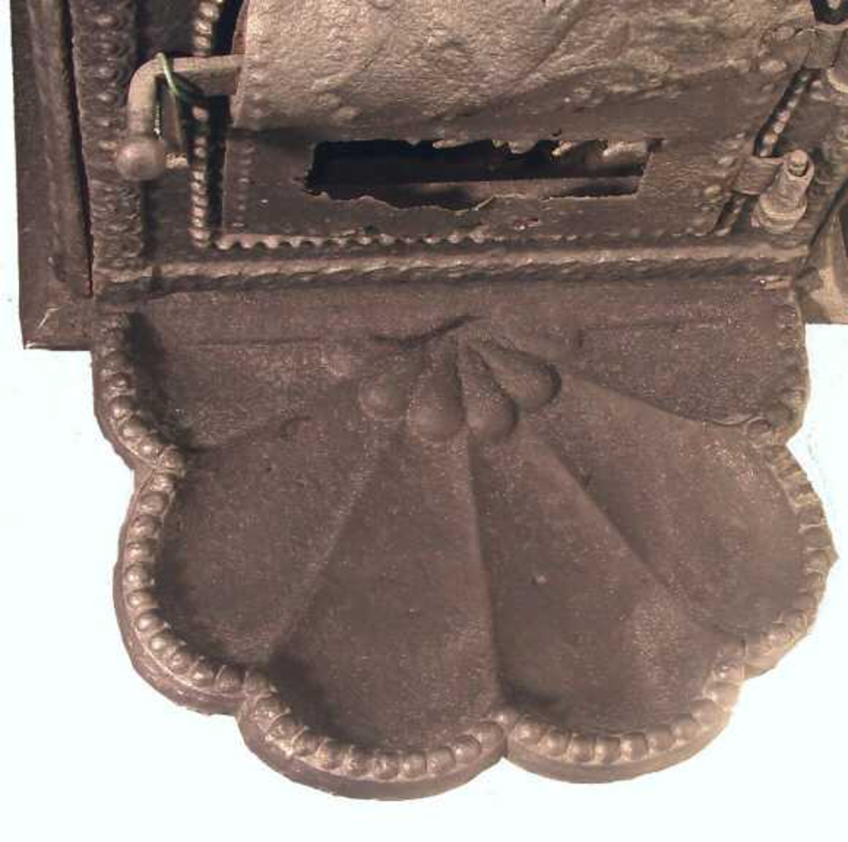 Vase, bukkehoder, perlefelt, perleguirlandre