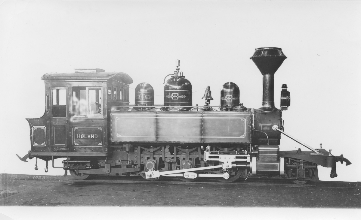 Leveransefoto av lok 3 Høland fra Baldwin Locomotive Works, Philadelphia, USA.