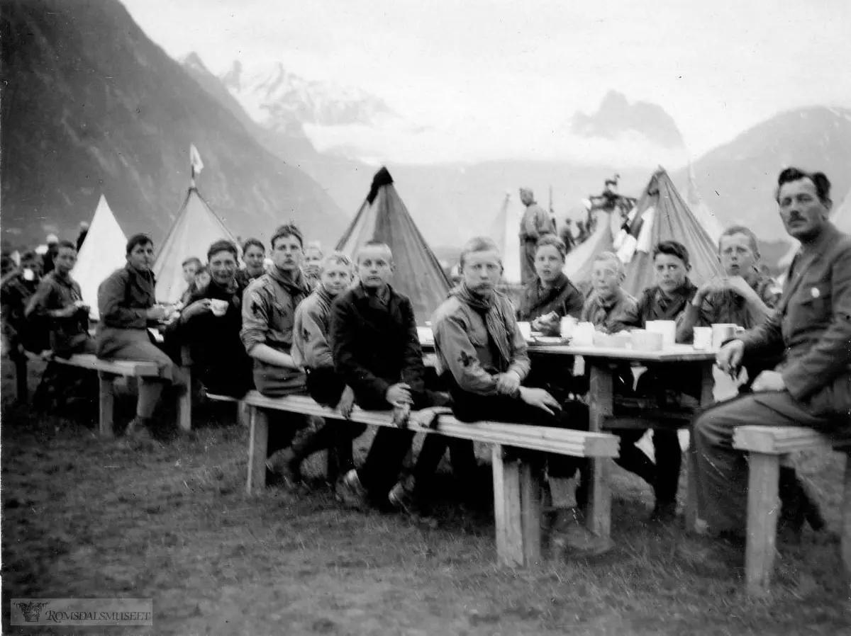 Speidernes landsleir på Åndalsnes i 1928.