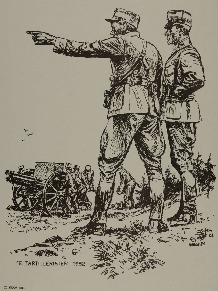 Feltartillerister 1932.