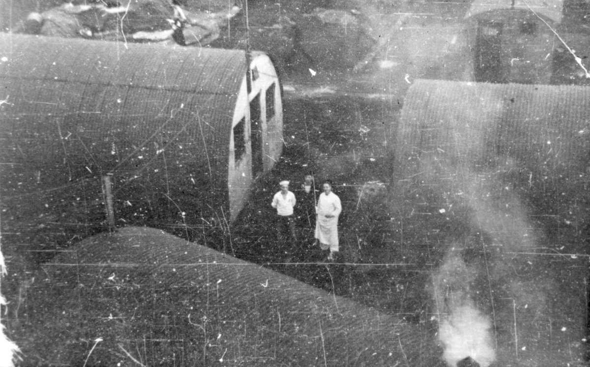Nissen-hytter fra 330 Skvadron på Island.