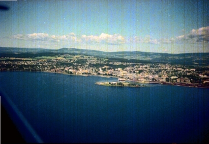 Hamar, Flyfoto, bypanorama, sentrum, Tjuvholmen, Veslemjøsa, Hamarbukta,