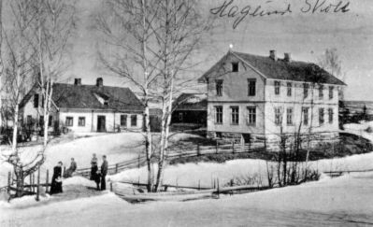 Eksteriør, Hagelund skole, Nes, Hedmark. Skole fra ca. 1864.