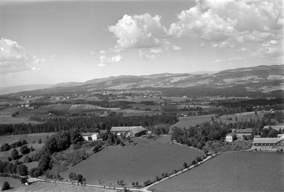 Flyfoto av Berg østre og mellom, Ringsaker.