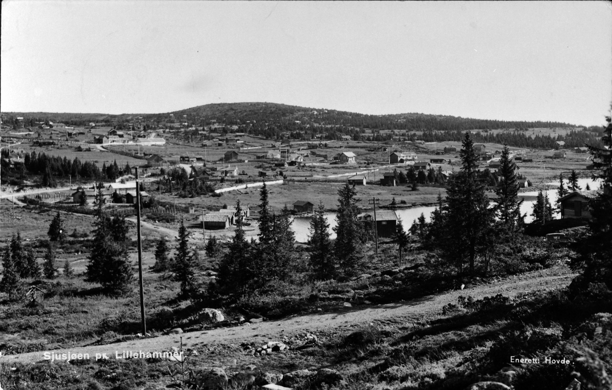 Oversikt over Sjusjøen, Ringsaker, 1935-38.