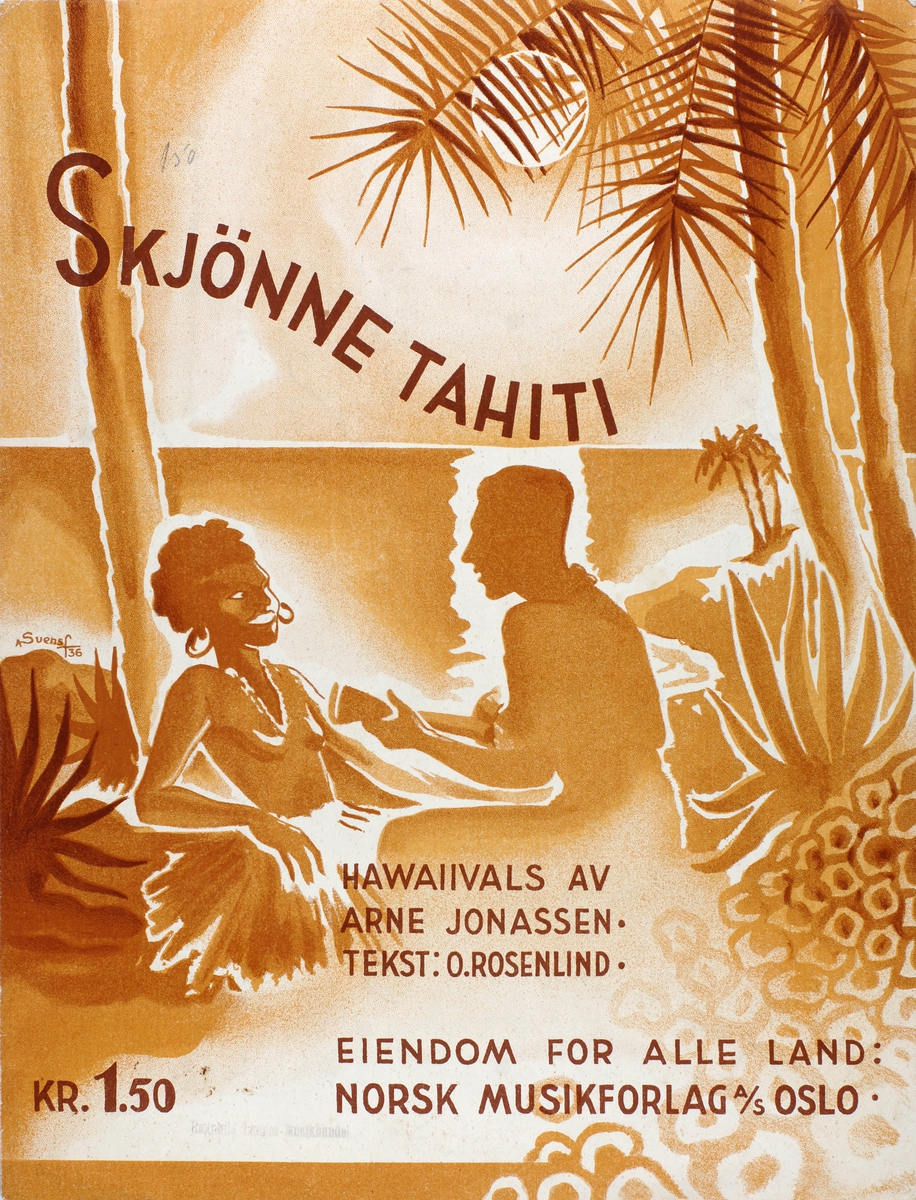 Tynne hefter omtrent i A4-format, 4 - 10 sider. Innholder noter til følgende musikk:
All I do is dream of you, av Nacio Herb Brown (komponist)
Skjönne Tahiti, av Arne Jonassen
Wonderful Copenhagen, av Frank Loesser
Annie get your gun, selection, av Irving Berlin
I det strøk hvor du bor, fra My fair Lady, av Frederick Loewe
Florentinske netter, av Nico Dostal
Fascination, av F. D. Marchetti
Arrivederci Roma, av R. Rascel
Rock Around The Clock, av Max C. Freedman
Tango charmeuse, av Jacob Gade 