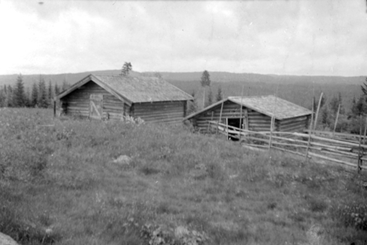HUS, 2 SETERHUS, GALGUMSETRA, løe, ROMEDAL ALLM. Stange. 