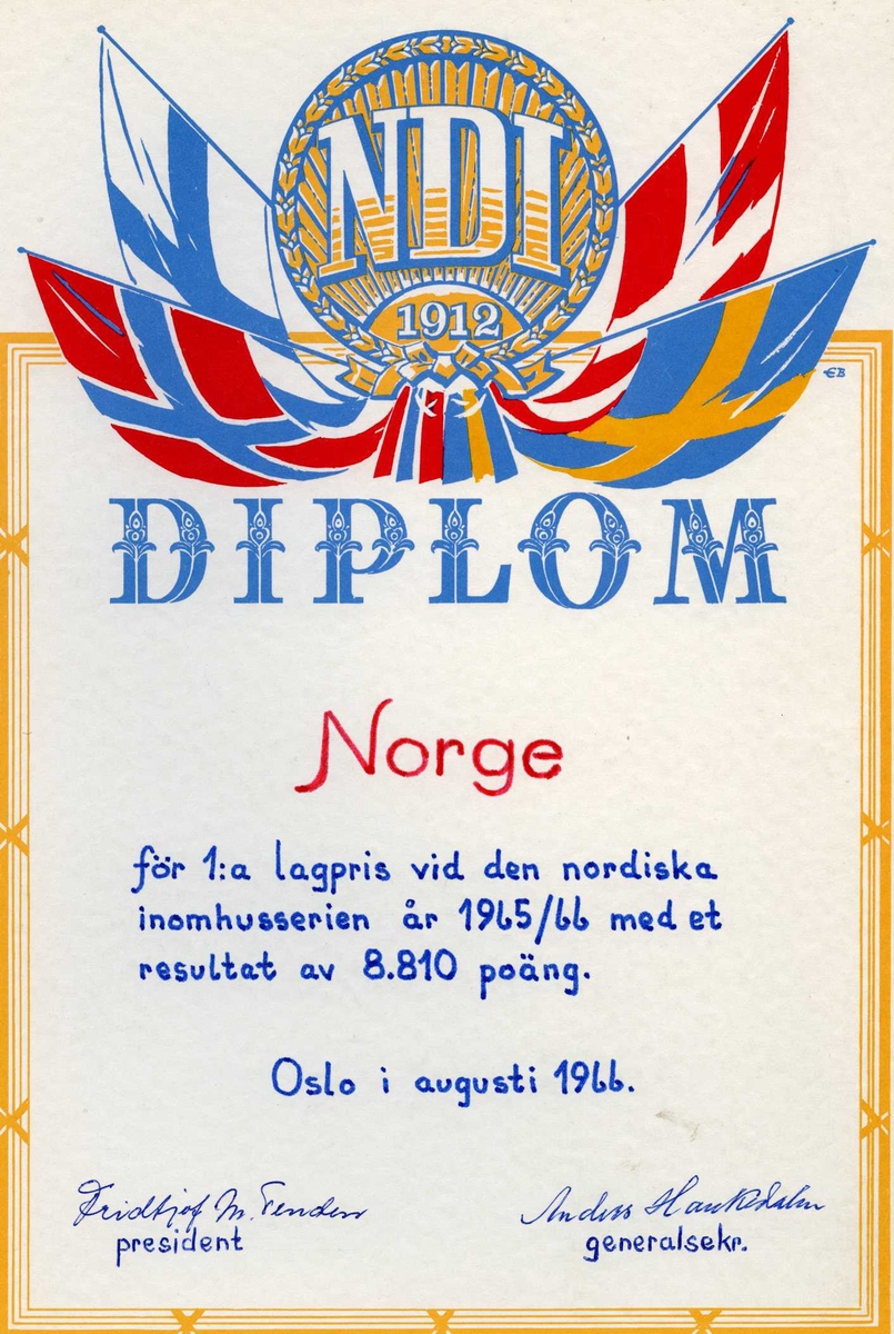 NDI-logo med nordiske flagg