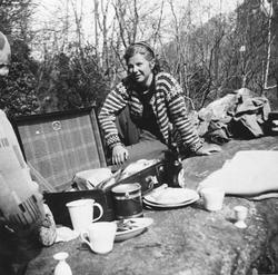 Herborg Kiberg på utflukt til Lassaskår.