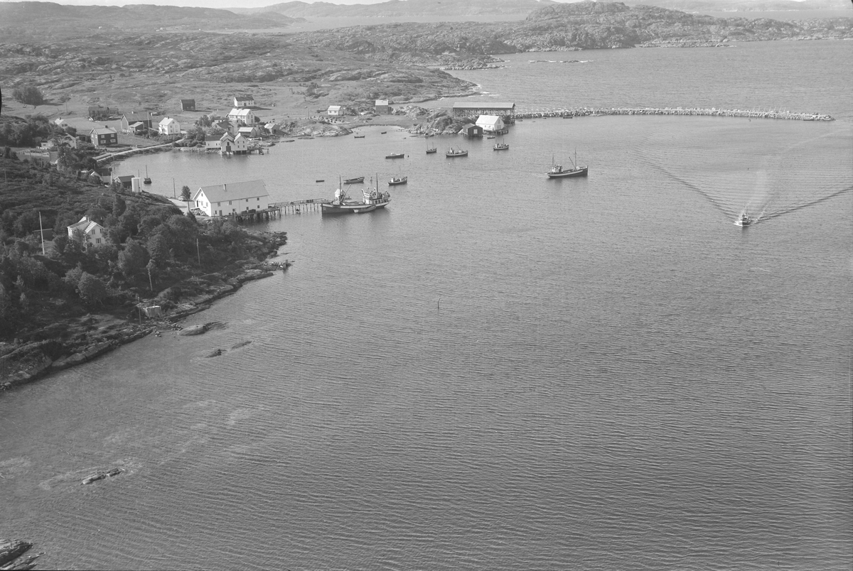 Børøysundet, Hestvika med bebyggelse og kaianlegg.
