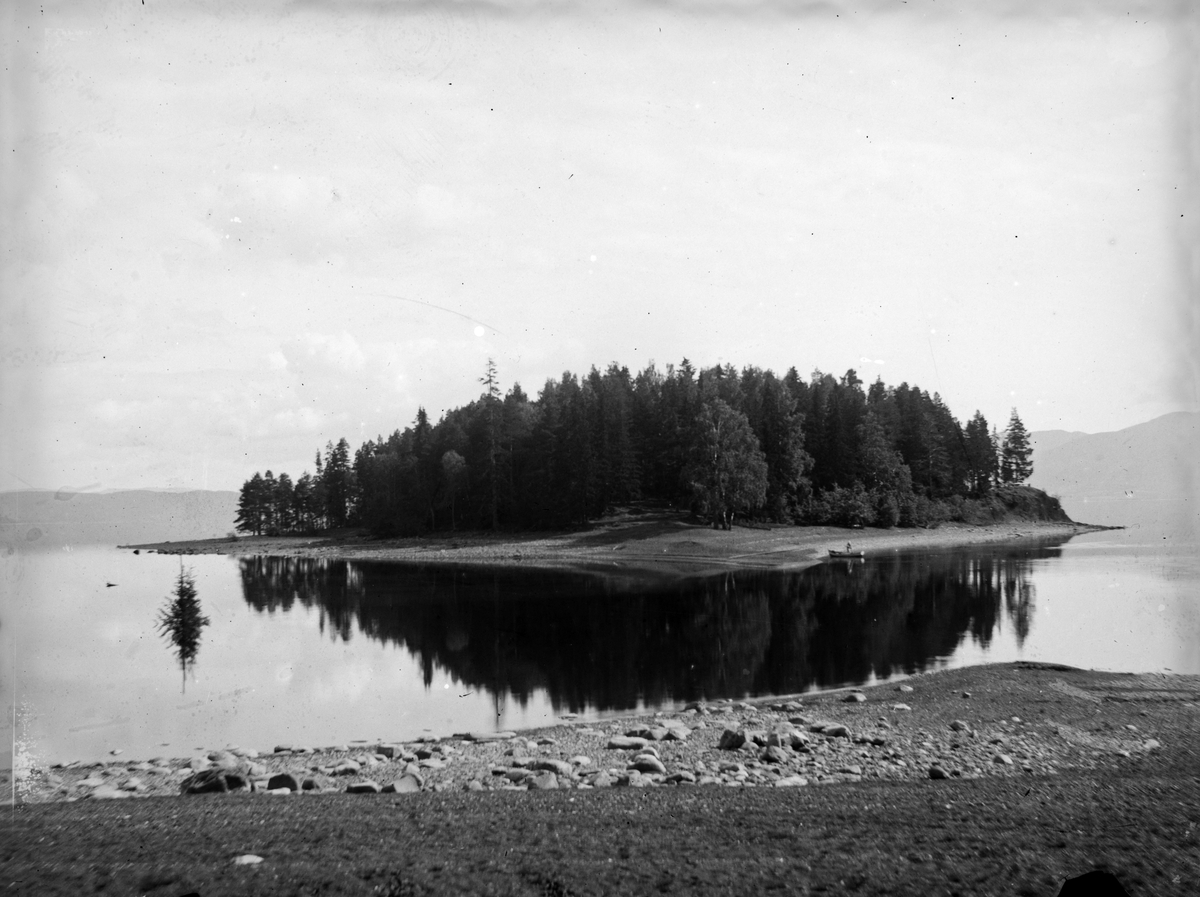 Hovinsholm gård, Helgøya i Ringsaker. Hovinsholmen i Mjøsa. 
Foto Jacob Hoel