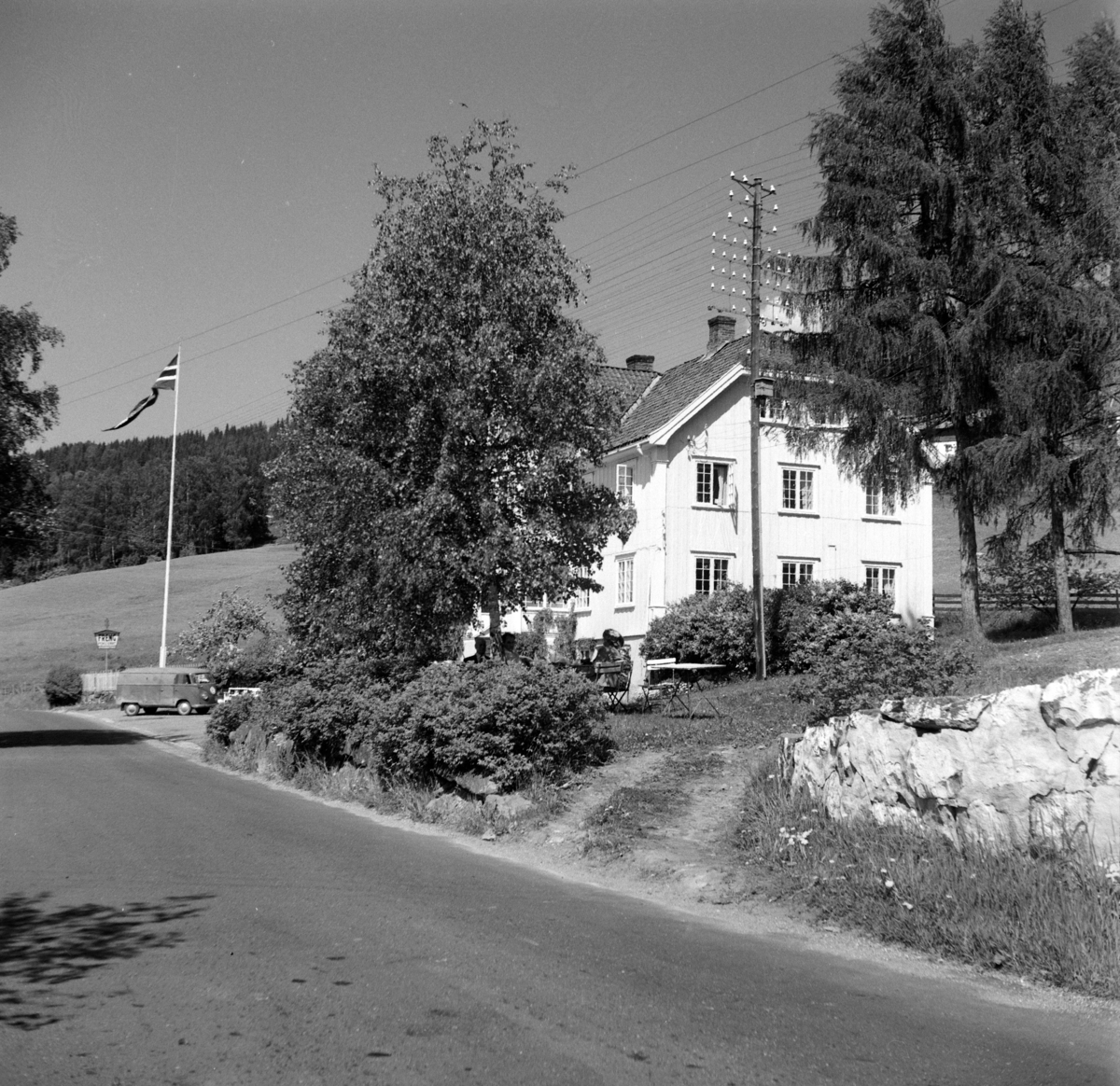 Freng Pensjonat, Brøttum, Ringsaker. Eksteriør. 