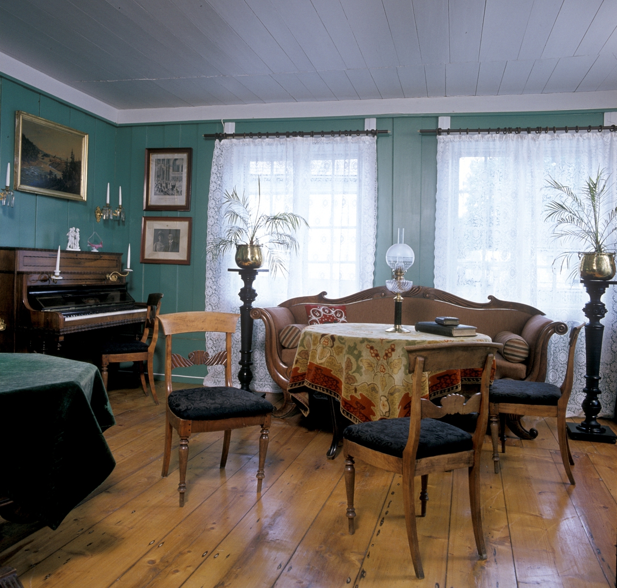 Hamar, Domkirkeodden, Stor Deglum, interiør, Hedmarksmuseet, Møbler i stueinteriør,
