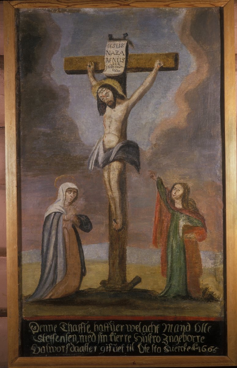 417. OTTESTAD KIRKE. ALTERTAVLEDETALJ. Jesus på korset. 