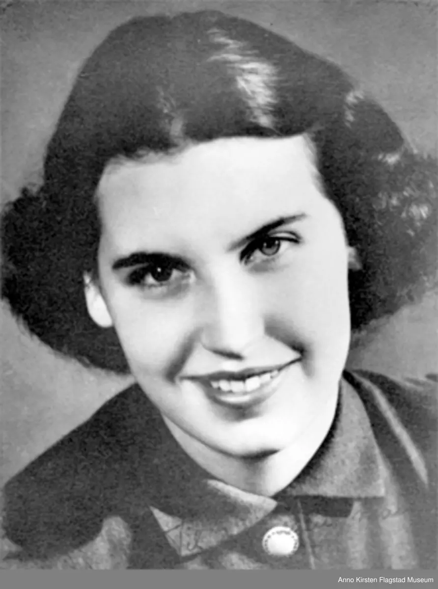 Kirsten Flagstads datter Else Marie Hall 16 år gammel. Portrett USA 1936. Kirsten Flagstad's daughter Else Marie Hall 16 years old. Portrait USA 1936. 