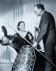 Rollebilde. Kirsten Flagstad som Brünnhilde i Valkyrien i fi