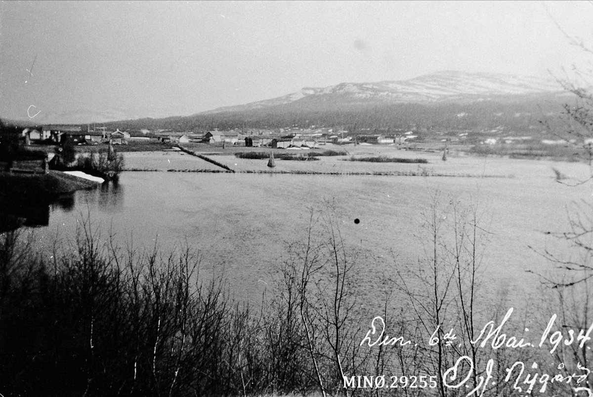 Fra Narjordet. Storflommen i Nøra 1934