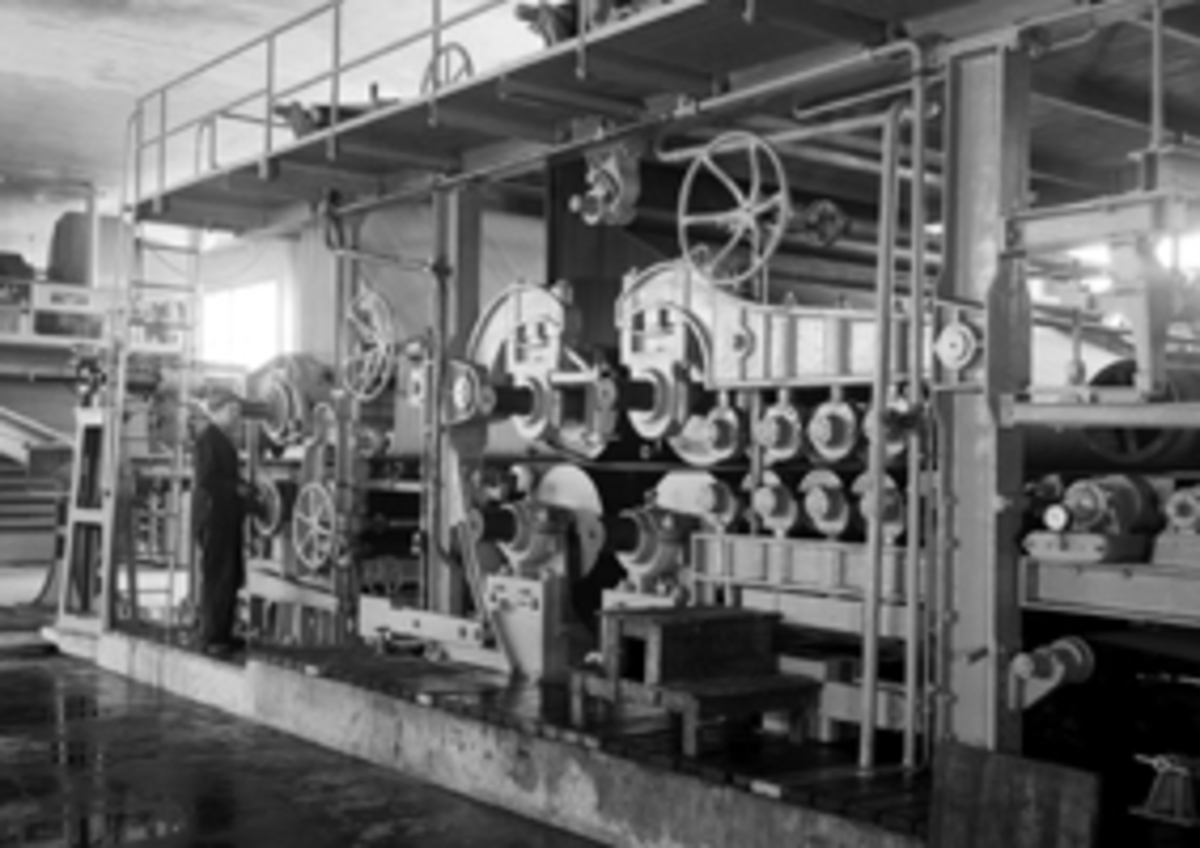 Berger Langmoen, Brumunddal, interiør, wallboardfabrikken (?)