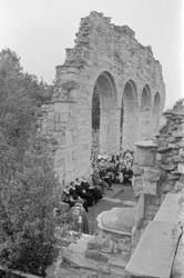 Hamar, Domkirkeodden, Domkirkeruinen, Hamardagen 1955, Hamar