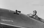 Charles Lindbergh i sjöflygplanet Lockheed 8 Sirius vid besök på F 2