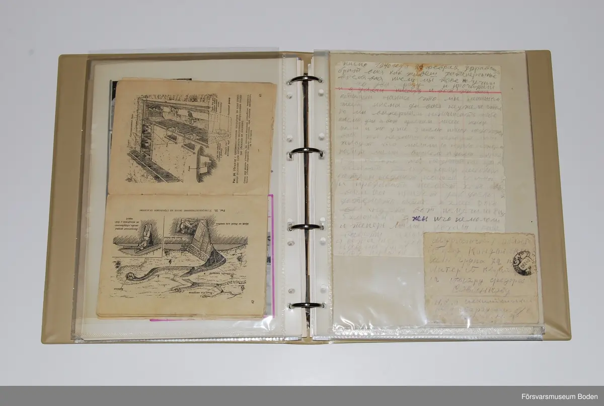 Album innehållande fotografier med utförliga texter, tjänstgöringsintyg, ryska brev (översatta) och liknande sammanställda av Karl Lindskog. Författaren tjänstgjorde vid Märkäjärvi och enligt honom kan albumet ses som ett komplement till kamraten Ragnar E. Naess bok "Marschen till Märkäjärvi" (1940). Fotografierna är i de flesta fallen tagna av furir Rosenquist enligt kommentar i albumet. På slutet finns en redogörelse för en beredskapsplacering i Värmland efter hemkomsten från Finland.